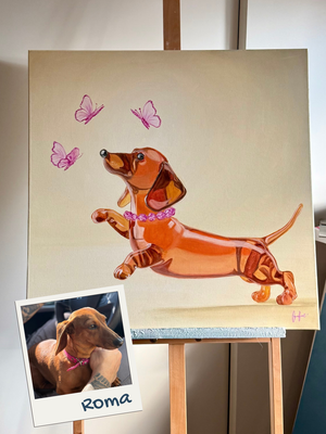 Crystal Pet — Commissioned Oil Painting